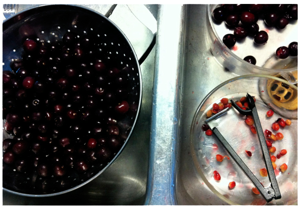 Pitting Sour Cherries